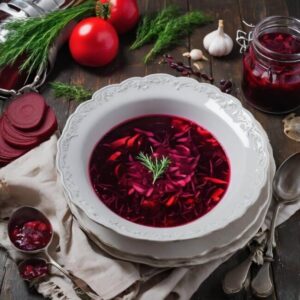 Jak uzyskać karmazynowy odcień w barszczu